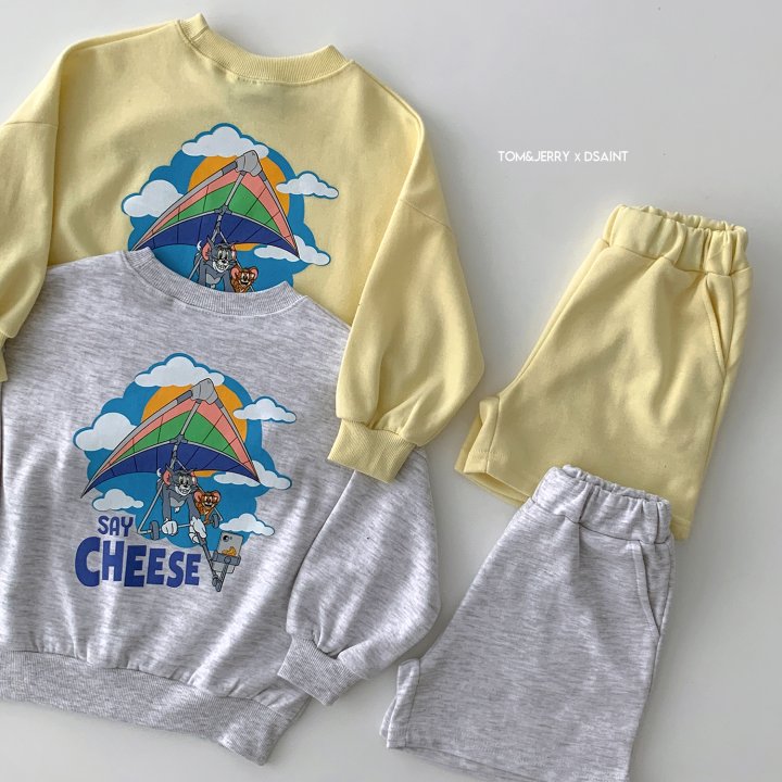 Dsaint - Korean Children Fashion - #designkidswear - Say Cheese Shorts Top Bottom Set - 4
