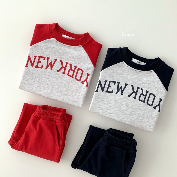 Dsaint - Korean Children Fashion - #fashionkids - Turn New York Raglan Set