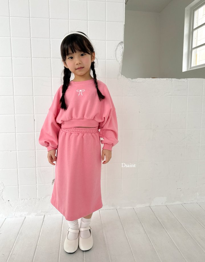 Dsaint - Korean Children Fashion - #fashionkids - Ribbon Banding Skirt Set - 11
