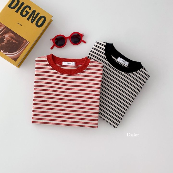 Dsaint - Korean Children Fashion - #fashionkids - Coco Stripe Sweatshirts - 3