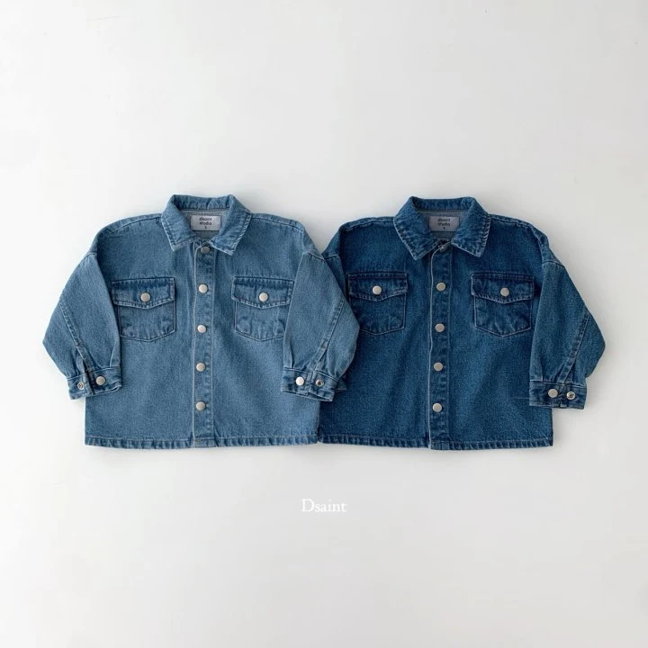Dsaint - Korean Children Fashion - #fashionkids - Denim Shirt Jacket
