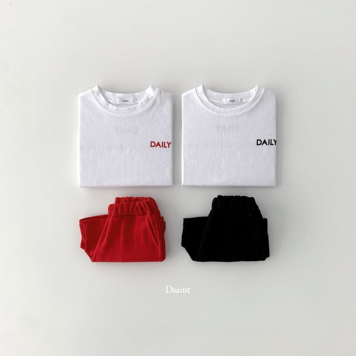 Dsaint - Korean Children Fashion - #fashionkids - DAILY Shorts Top Bottom Set - 3