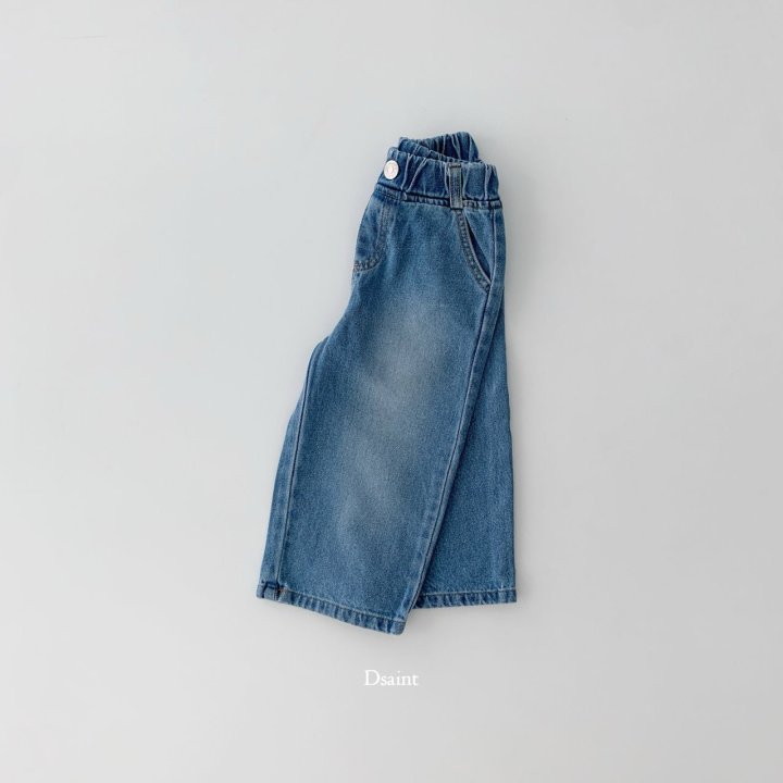 Dsaint - Korean Children Fashion - #kidsshorts - MZ Wide Blue Pants