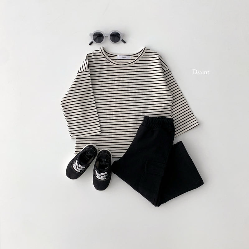 Dsaint - Korean Children Fashion - #kidsshorts - Basic Essentials Stripe Tee - 12
