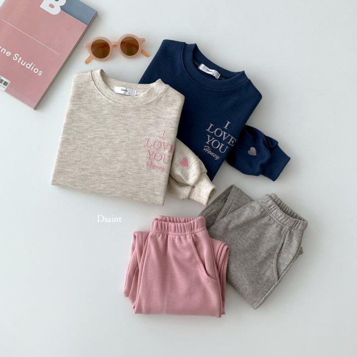 Dsaint - Korean Children Fashion - #kidsshorts - I Love Set - 5