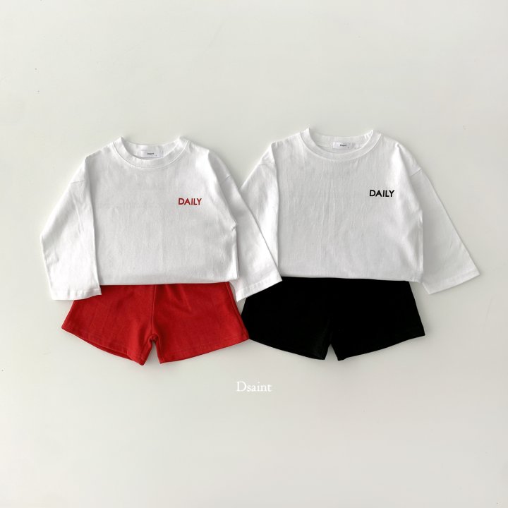 Dsaint - Korean Children Fashion - #fashionkids - DAILY Shorts Top Bottom Set - 4