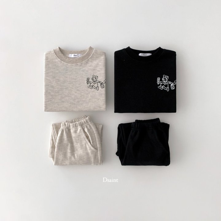 Dsaint - Korean Children Fashion - #kidsstore - Paint Top Bottom Set