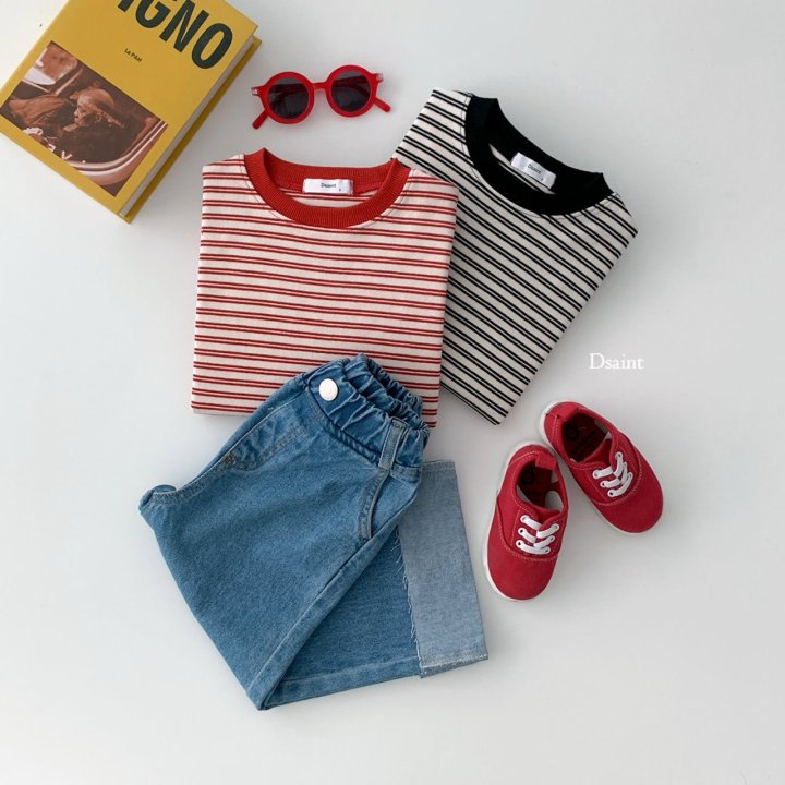 Dsaint - Korean Children Fashion - #kidsstore - Coco Stripe Sweatshirts - 5