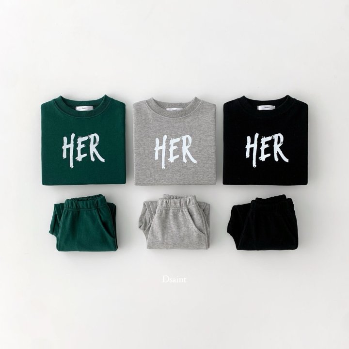 Dsaint - Korean Children Fashion - #kidsstore - HER Top Bottom Set