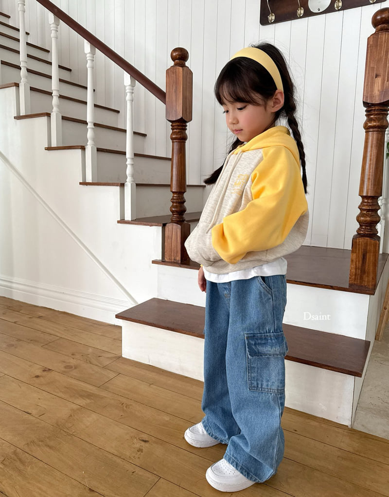 Dsaint - Korean Children Fashion - #kidzfashiontrend - Refit Cargo Denim Pants - 10