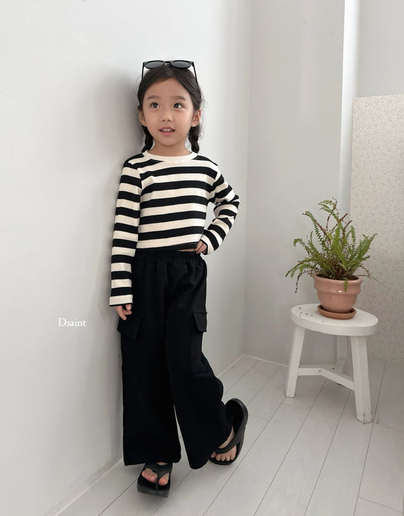 Dsaint - Korean Children Fashion - #kidzfashiontrend - Wide Cargo Pants - 12