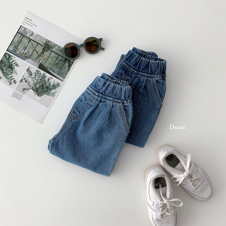 Dsaint - Korean Children Fashion - #kidzfashiontrend - Baggy Denim Pants - 6