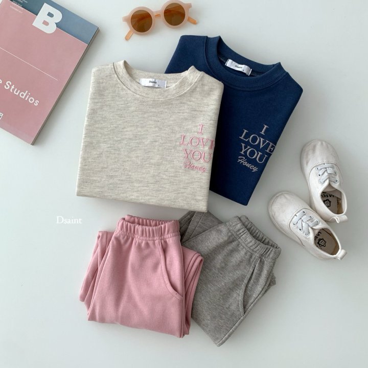 Dsaint - Korean Children Fashion - #kidzfashiontrend - I Love Set - 7