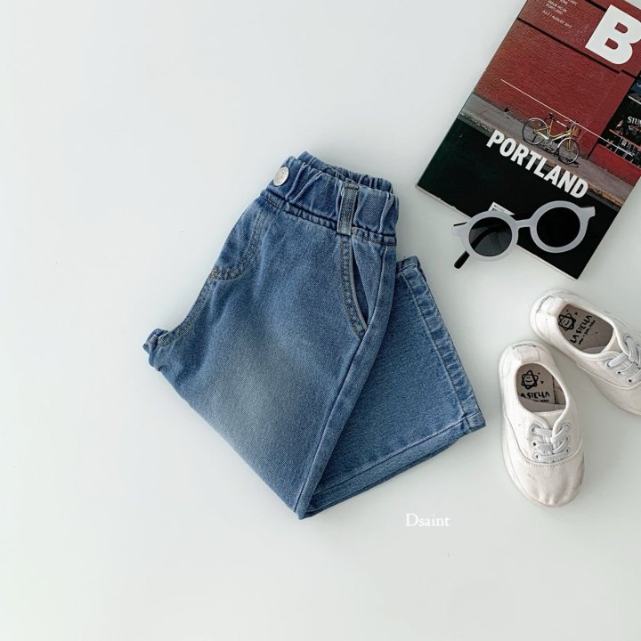 Dsaint - Korean Children Fashion - #littlefashionista - MZ Wide Blue Pants - 5
