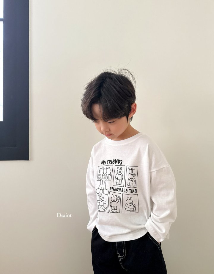 Dsaint - Korean Children Fashion - #littlefashionista - Enjoy Able Tee - 8