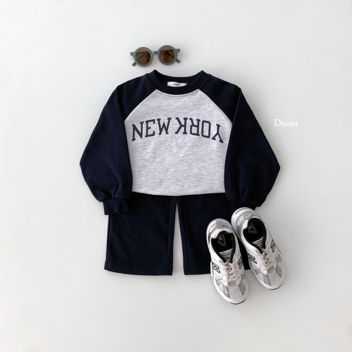 Dsaint - Korean Children Fashion - #littlefashionista - Turn New York Raglan Set - 6