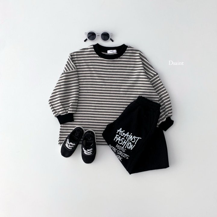 Dsaint - Korean Children Fashion - #littlefashionista - Coco Stripe Sweatshirts - 8