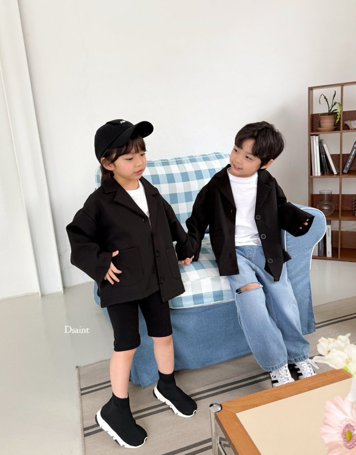 Dsaint - Korean Children Fashion - #littlefashionista - Trendy Button Jacket - 8