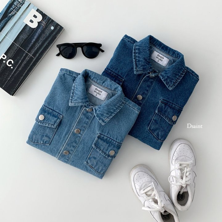 Dsaint - Korean Children Fashion - #littlefashionista - Denim Shirt Jacket - 6