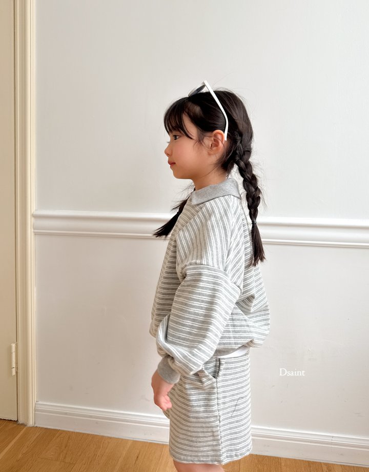 Dsaint - Korean Children Fashion - #magicofchildhood - Charles Collar Shorts Top Bottom Set - 10
