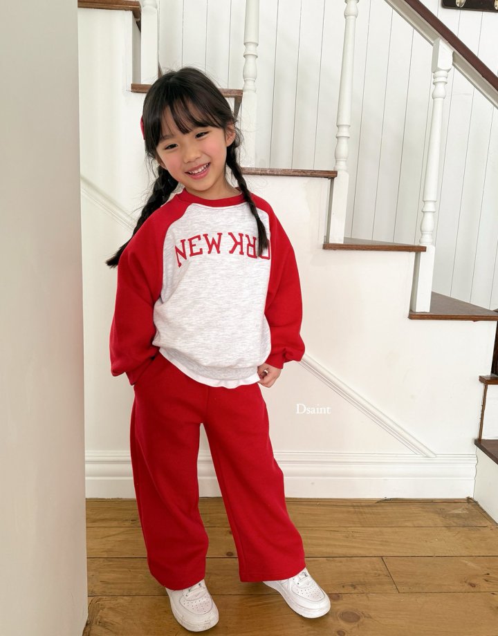 Dsaint - Korean Children Fashion - #minifashionista - Turn New York Raglan Set - 8