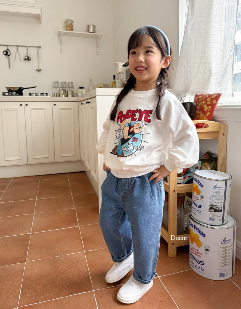 Dsaint - Korean Children Fashion - #minifashionista - Baggy Denim Pants - 10