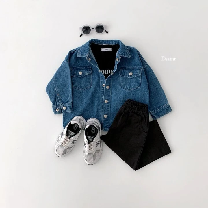 Dsaint - Korean Children Fashion - #minifashionista - Denim Shirt Jacket - 8