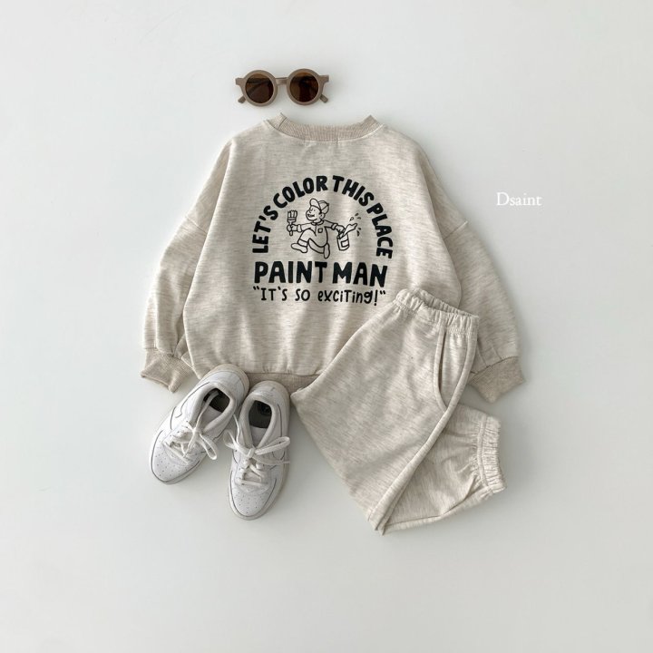 Dsaint - Korean Children Fashion - #prettylittlegirls - Paint Top Bottom Set - 7