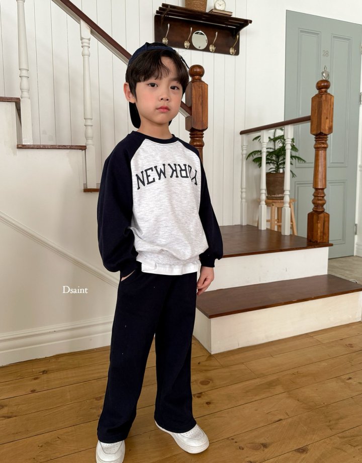 Dsaint - Korean Children Fashion - #prettylittlegirls - Turn New York Raglan Set - 9