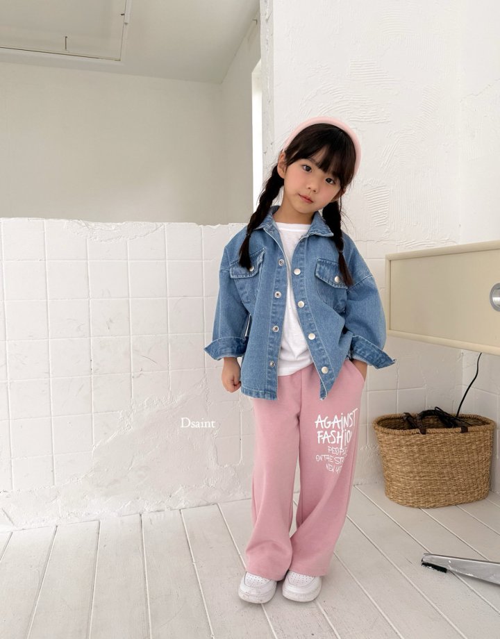 Dsaint - Korean Children Fashion - #prettylittlegirls - Denim Shirt Jacket - 9