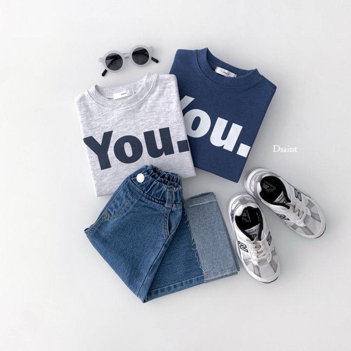 Dsaint - Korean Children Fashion - #stylishchildhood - Cutting Wide Roll Up Denim Pants - 8