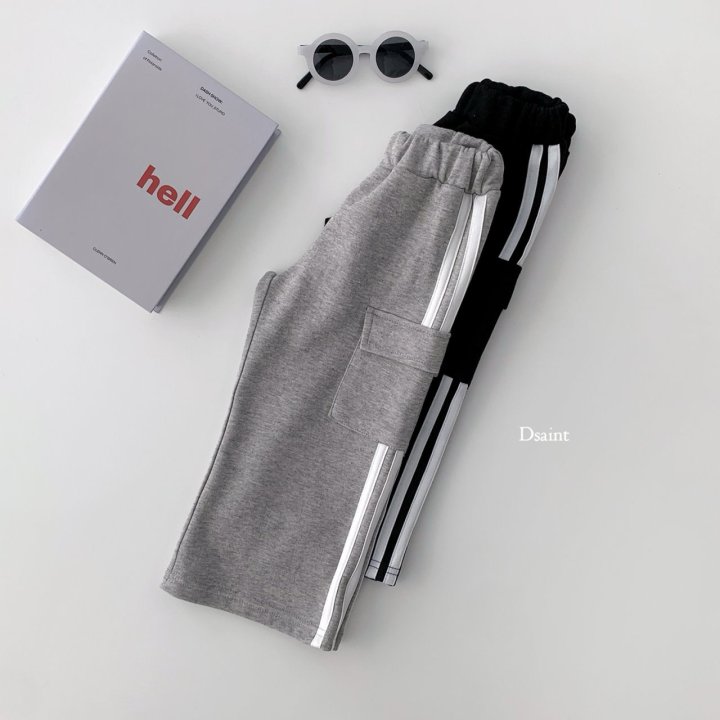 Dsaint - Korean Children Fashion - #stylishchildhood - Cargp Wide Two Line Pants - 3