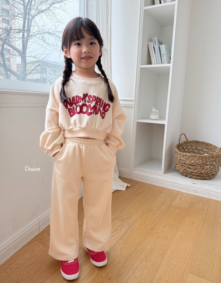 Dsaint - Korean Children Fashion - #stylishchildhood - Blooming Crop Wide Set - 7