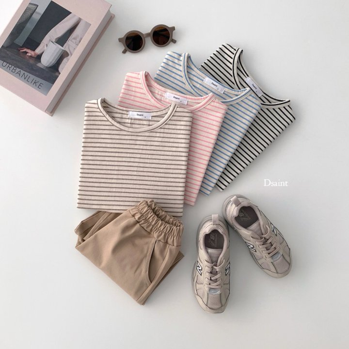 Dsaint - Korean Children Fashion - #stylishchildhood - Basic Essentials Stripe Tee - 6