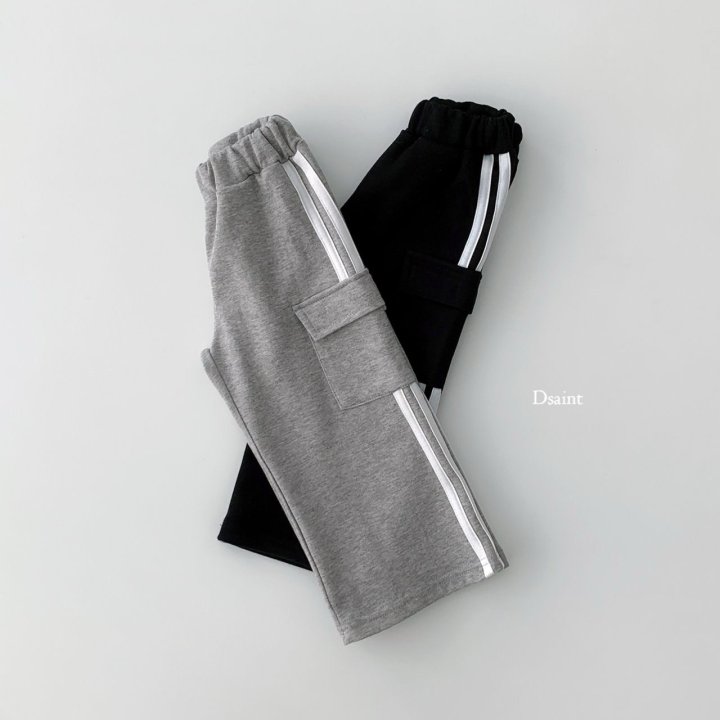 Dsaint - Korean Children Fashion - #todddlerfashion - Cargp Wide Two Line Pants