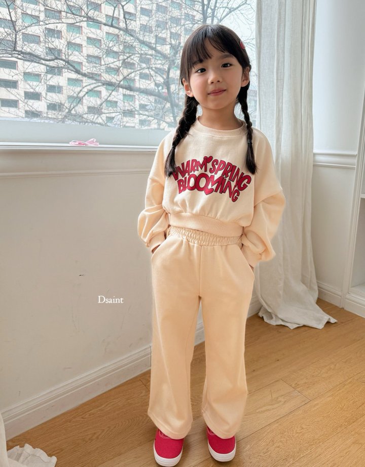 Dsaint - Korean Children Fashion - #todddlerfashion - Blooming Crop Wide Set - 5