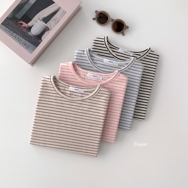 Dsaint - Korean Children Fashion - #prettylittlegirls - Basic Essentials Stripe Tee - 4