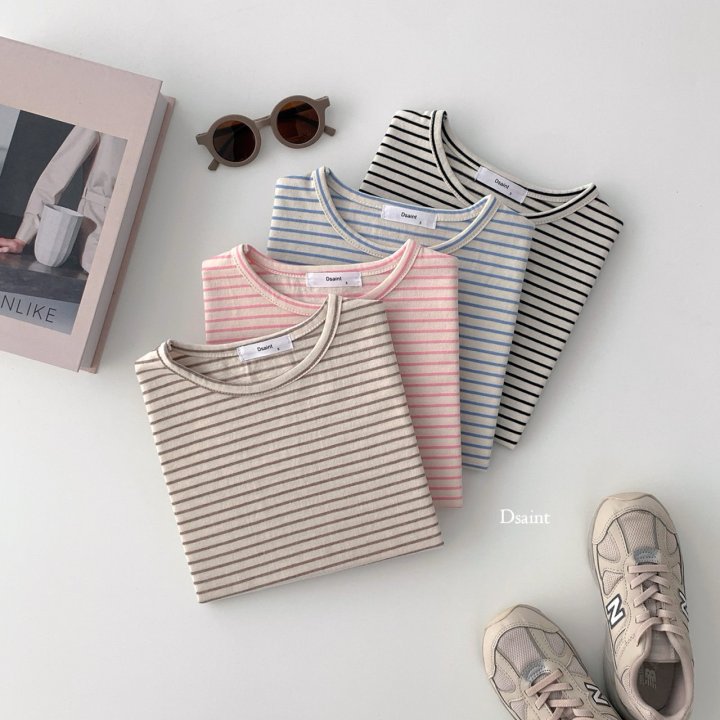 Dsaint - Korean Children Fashion - #toddlerclothing - Basic Essentials Stripe Tee - 5