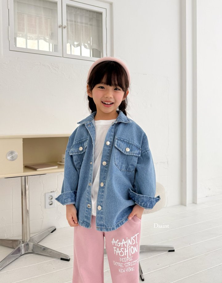 Dsaint - Korean Children Fashion - #toddlerclothing - Denim Shirt Jacket - 11