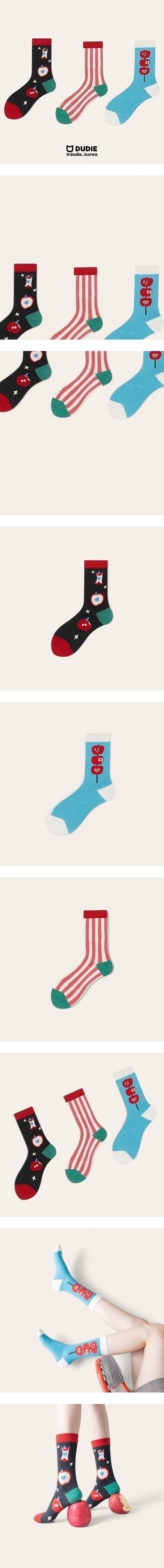 Dudie - Korean Children Fashion - #childrensboutique - Apple Set (set of 3)