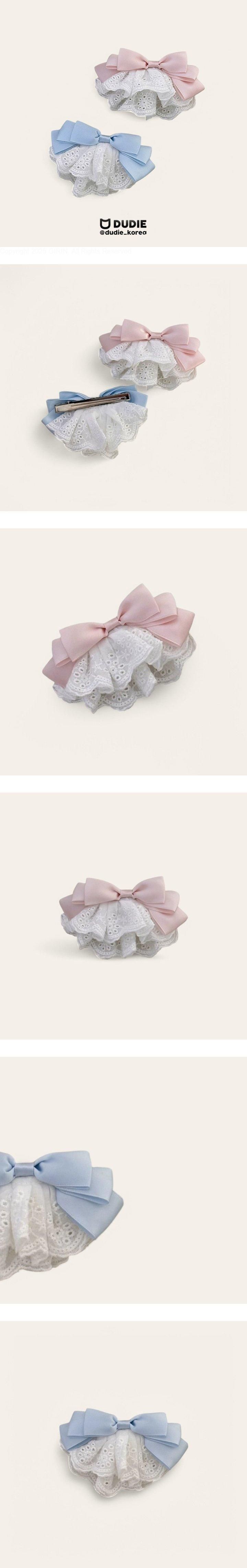 Dudie - Korean Children Fashion - #designkidswear - Lace Ribbon Pin