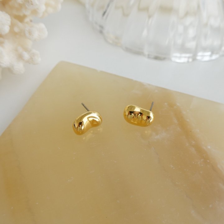 Eeiitt - Korean Women Fashion - #momslook - Violet Bean Earrings - 3