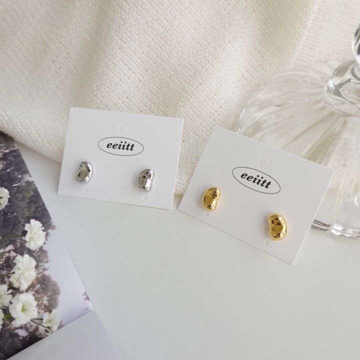 Eeiitt - Korean Women Fashion - #momslook - Violet Bean Earrings - 9
