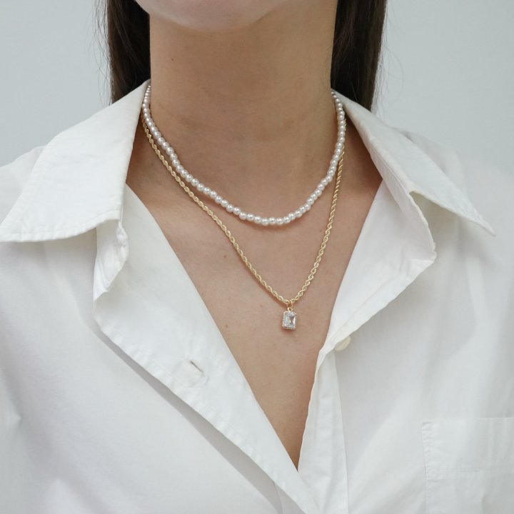 Eeiitt - Korean Women Fashion - #momslook - Zandar Layered Pearl Necklace - 10