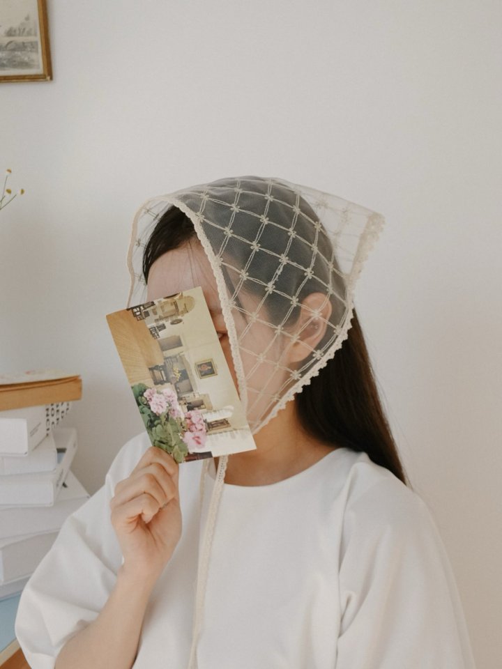 Eeiitt - Korean Women Fashion - #momslook - Butterfly Check Hair Kerchief - 2