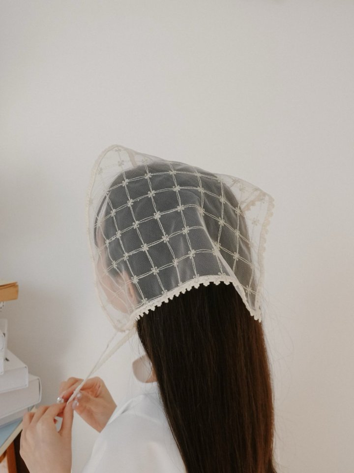 Eeiitt - Korean Women Fashion - #womensfashion - Butterfly Check Hair Kerchief - 4