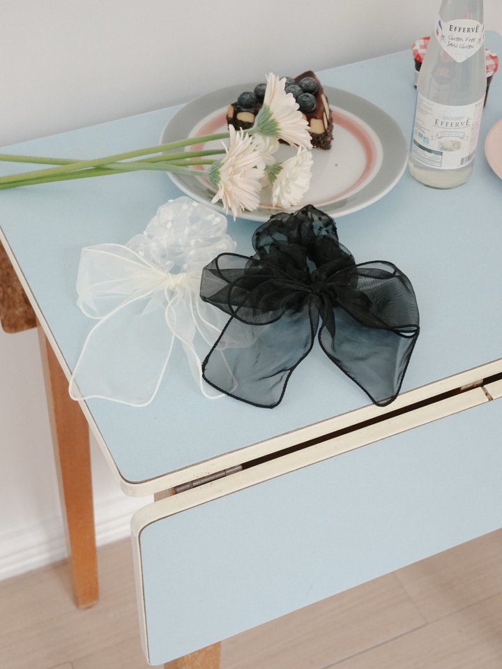 Eeiitt - Korean Women Fashion - #momslook - Salon Big Ribbon Hair Scrunchie