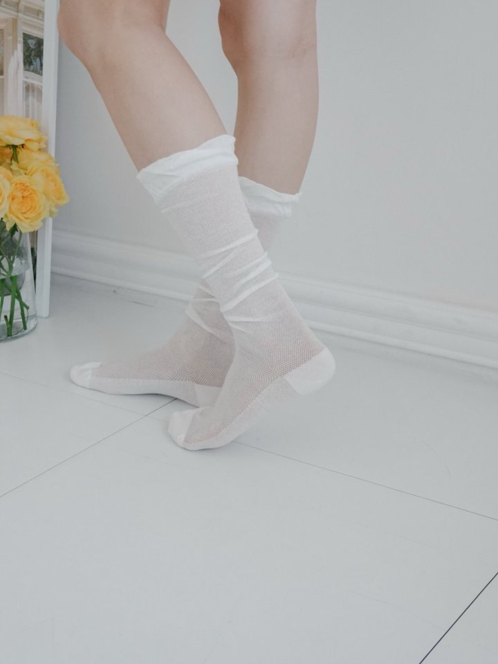 Eeiitt - Korean Women Fashion - #momslook - Eve Cotton Frill Knit Socks - 6