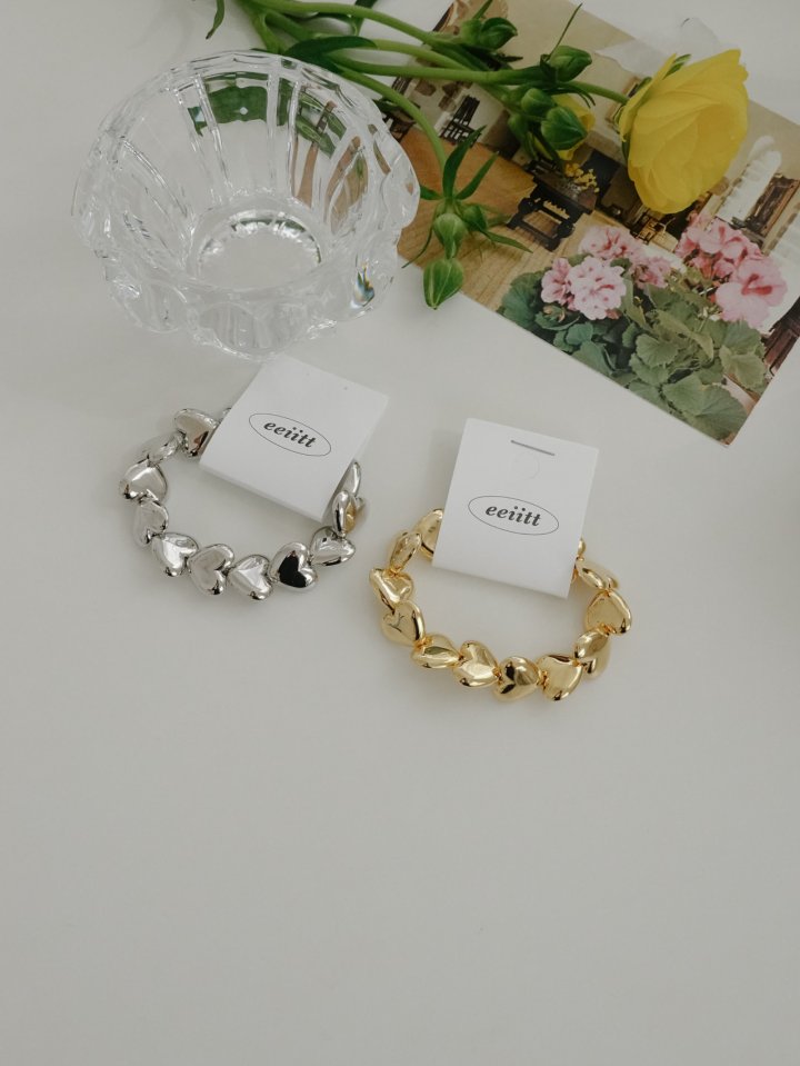Eeiitt - Korean Women Fashion - #momslook - Heart Connect Bracelet - 10