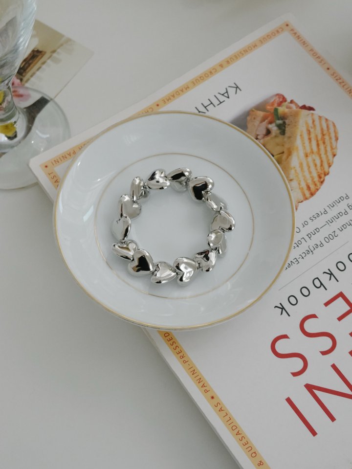 Eeiitt - Korean Women Fashion - #womensfashion - Heart Connect Bracelet - 4